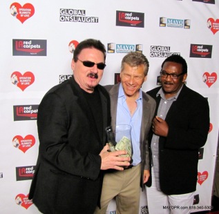 on the red carpet with Bobby Kimball, Brad Smulson and Ernie Singleton